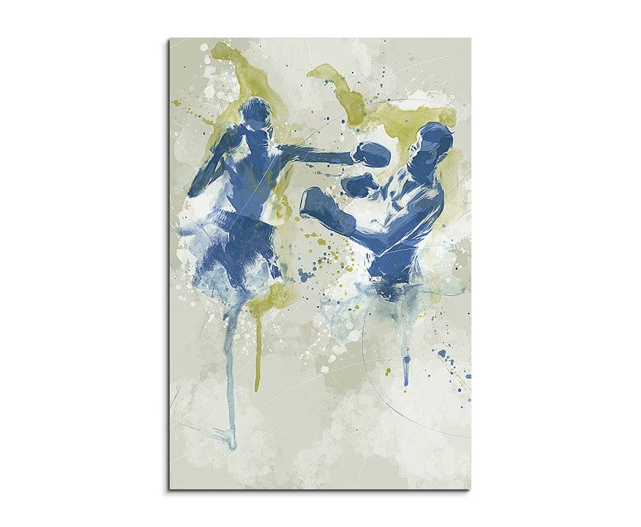 Boxen II 90x60cm SPORTBILDER Paul Sinus Art Splash Art Wandbild Aquarell Art