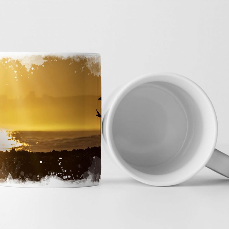 Tasse Geschenk Landschaftsfotografie – Goldener Sonnenaufgang in Kaikoura Neuseeland