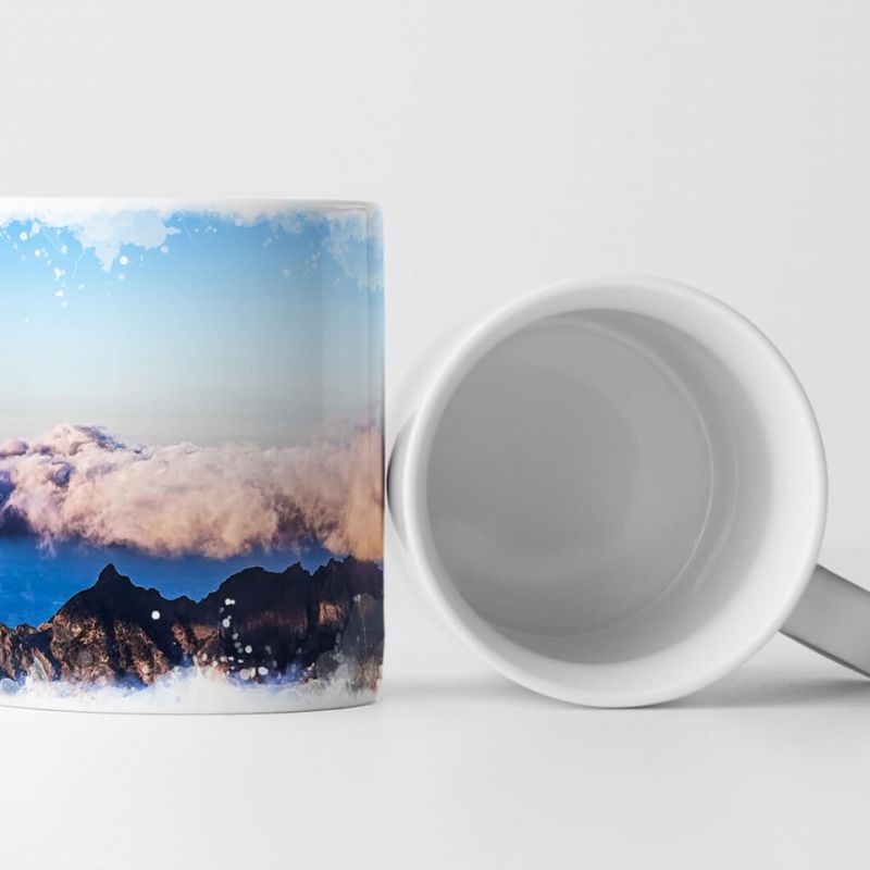 Tasse Geschenk Landschaftsfotografie – Wolkenhimmel über malerischem Gebirge