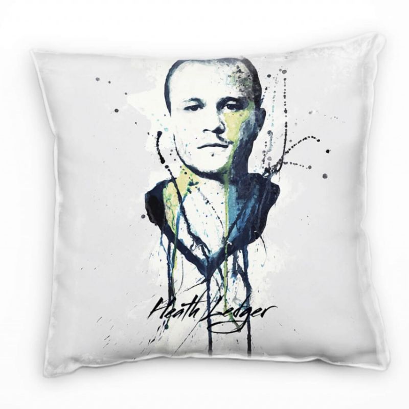 Heath Ledger Deko Kissen Bezug 40x40cm für Couch Sofa Lounge Zierkissen