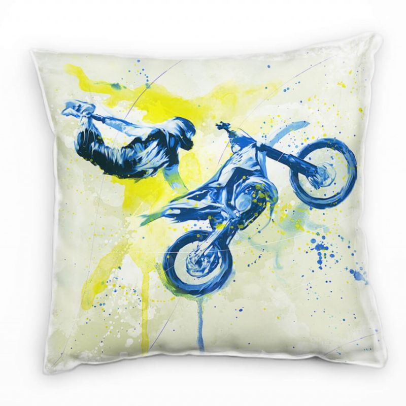 Motorrad Xgames Deko Kissen Bezug 40x40cm für Couch Sofa Lounge Zierkissen