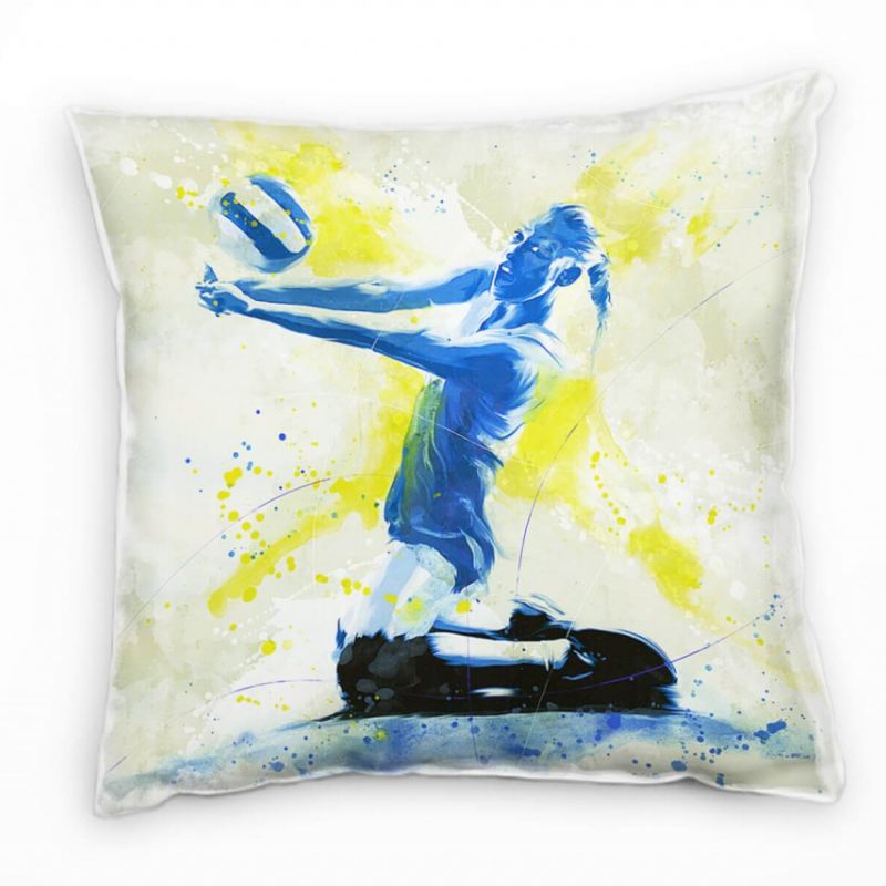 Volleyball I Deko Kissen Bezug 40x40cm für Couch Sofa Lounge Zierkissen