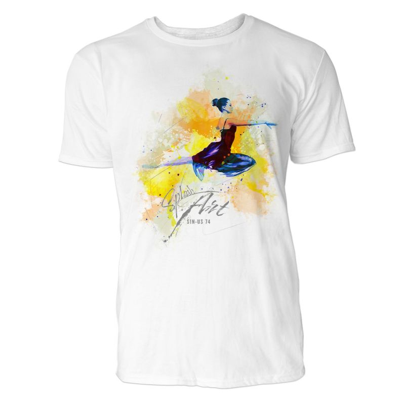 Ballerina im Flug Sinus Art ® T-Shirt Crewneck Tee with Frontartwork