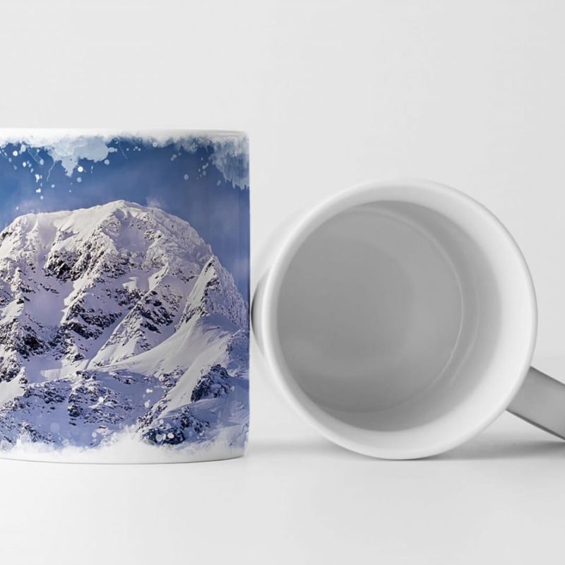 Tasse Geschenk Landschaftsfotografie – Schneebedeckte Berge Norwegen