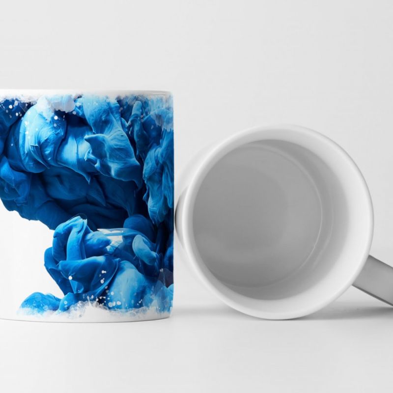 Tasse Geschenk Blaue Tinte im Wasser