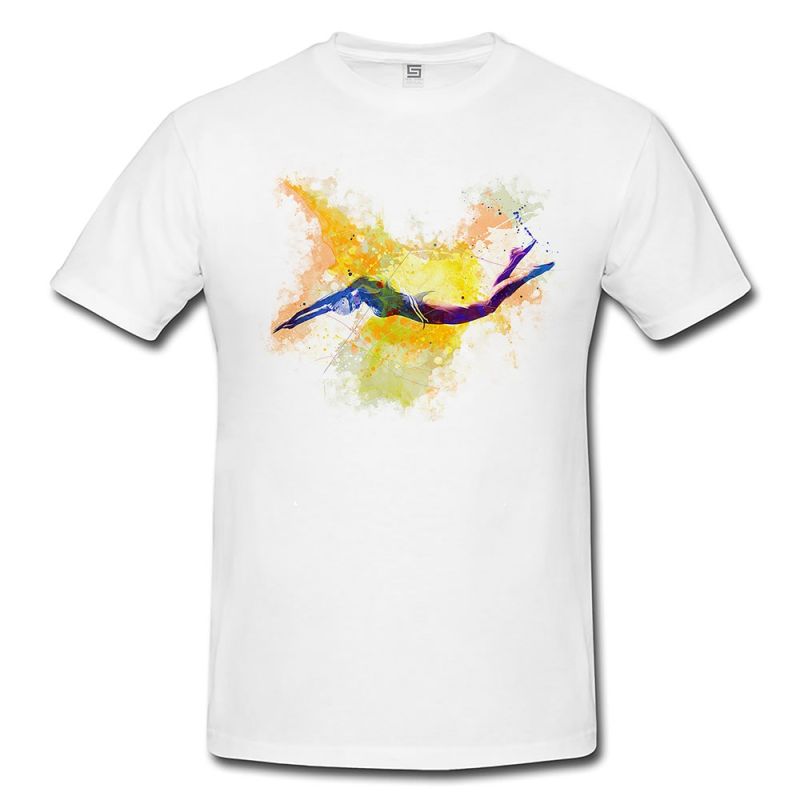 Schwimmen II  Herren und Damen T-Shirt Sport Motiv aus Paul Sinus Aquarell