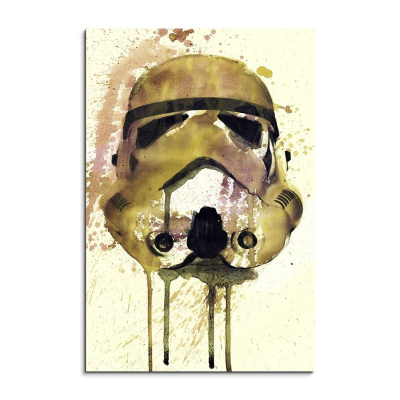 Stormtrooper Helmet 90x60cm  Aquarell Art Leinwandbild