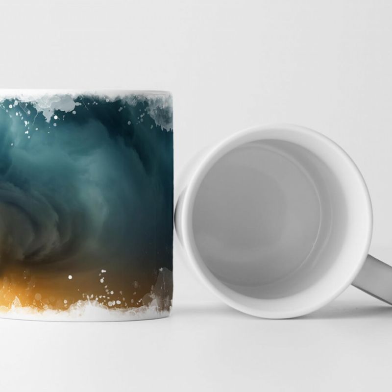 Tasse Geschenk Landschaftsfotografie – Tornado am Abendhimmel