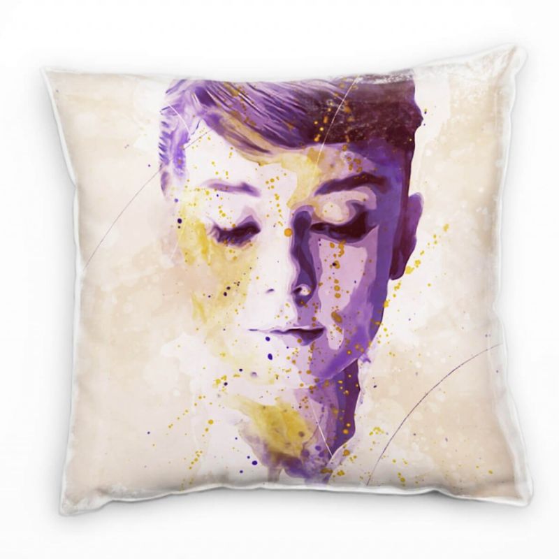 Audrey Hepburn X Deko Kissen Bezug 40x40cm für Couch Sofa Lounge Zierkissen