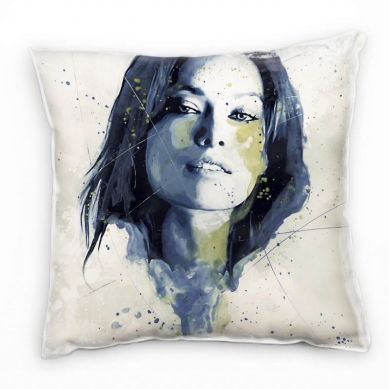 Olivia Wilde I Deko Kissen Bezug 40x40cm für Couch Sofa Lounge Zierkissen