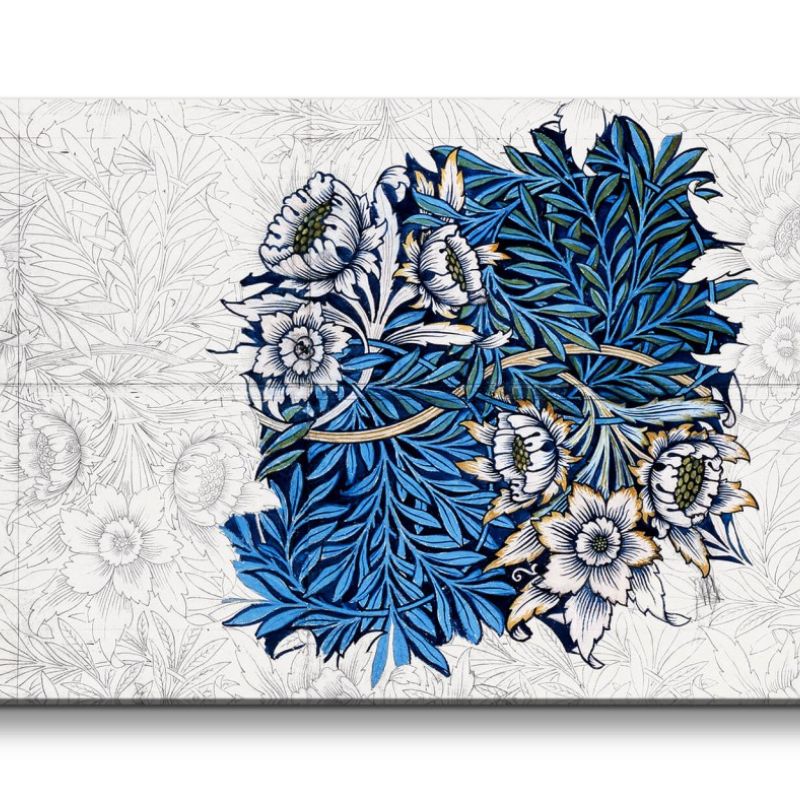 Remaster 120x60cm William Morris Berühmte Malerei Blumen Blüten Dekorativ Schön