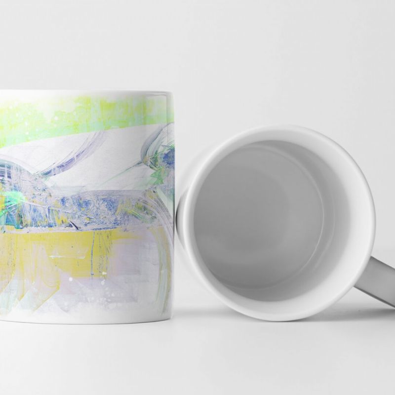 Tasse Geschenk helle Farben + gelb, grün, blau