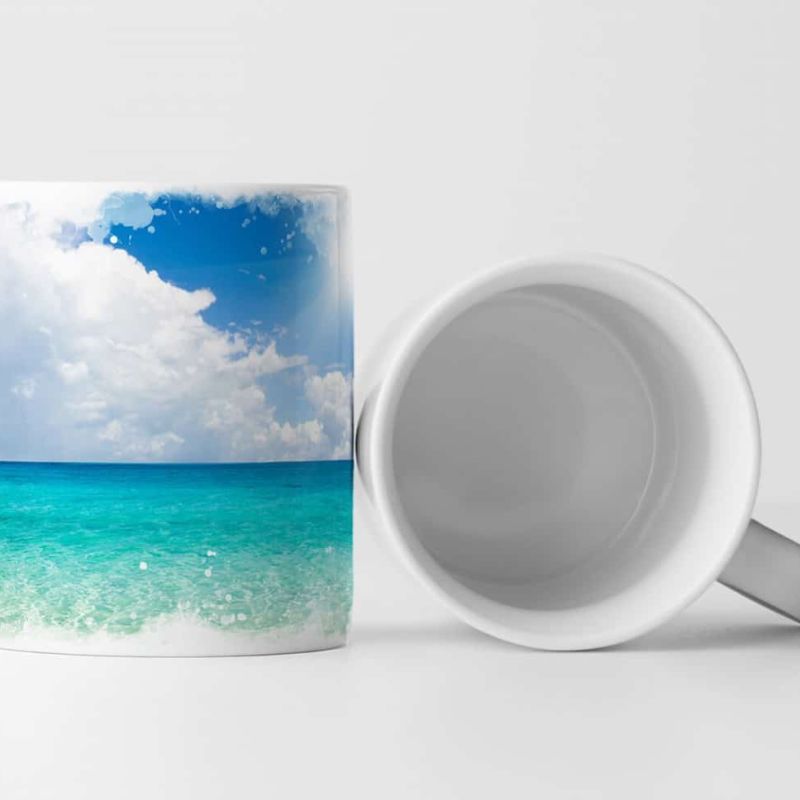 Tasse Geschenk Landschaftsfotografie – Schöner Strand und tropisches Meer