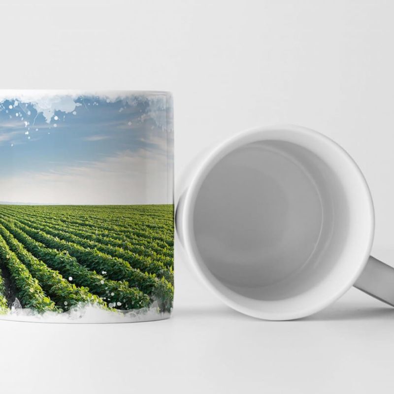 Tasse Geschenk Landschaftsfotografie – Sojafelder im Sommer