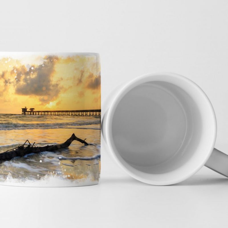 Tasse Geschenk Strand am Morgen