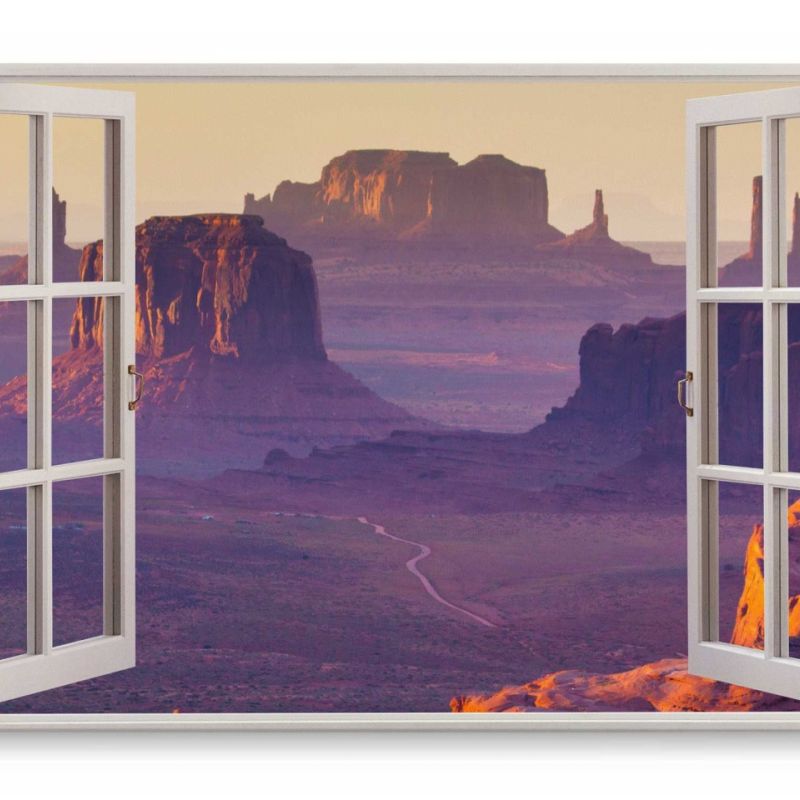 Wandbild 120x80cm Fensterbild USA Grand Canyon Berge Arizona Sonnenuntergang