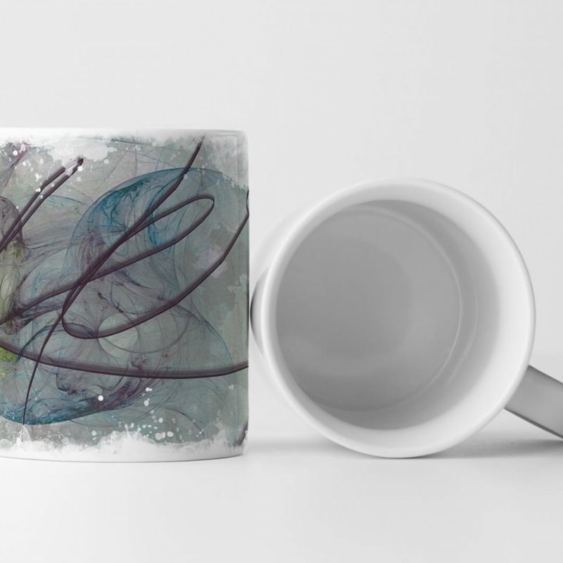 Tasse Geschenk Purpurviolette Linien