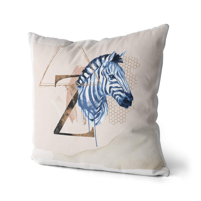 Kissen Dekokissen Kuschelig Eauzone Aquarell Zebra Pastelltöne Dekorativ Schön Weich